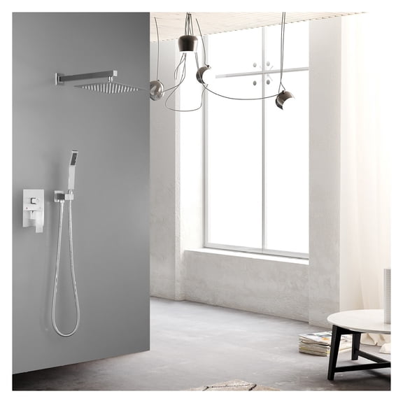 10 inch Shower Head Bathroom Luxury Rain Mixer Shower Complete Combo Set Wall Mounted