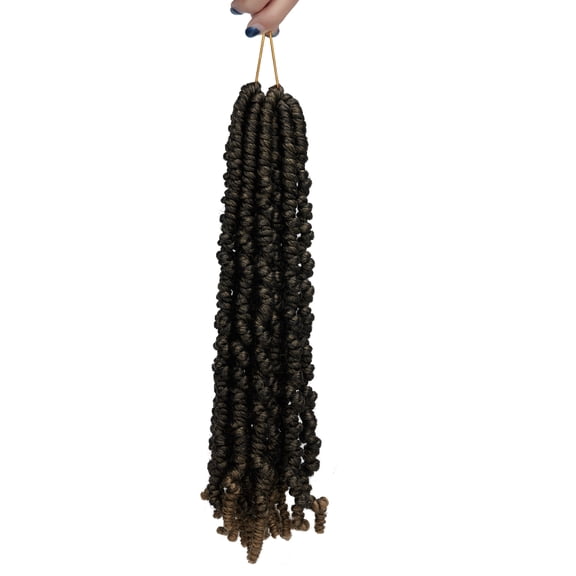 10 inch Spring Twist Braiding Hair Spring Twists Bomb Twist Hair Synthetic Black Color Fluffy Twist Crochet Braids Low Temperature Spring Twist Crochet Hair for Women Hair Extension