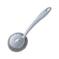 thumbnail image 1 of 10 inch Steel Wool Scrubber Dish Wand Dish Brush Kitchen Scrub Brush Dish Scrubber Cleaning Brush Long Handle Scrub Brush Scrub Brushes For Cleaning Scrub Brush Dish Scrub Brush Sink Brush, 1 of 8