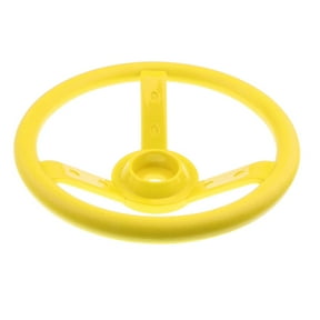 10 inch Steering Wheel Accessories for Kids Playhouse, Jungle Gym, Climbing , Playground Playset - Yellow, as described