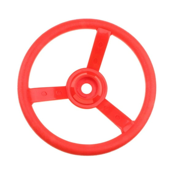 10 inch Swingset Steering Wheel Attachment Playground Swing Set Accessories (Comes with Mount Screws Hardware ) - Red