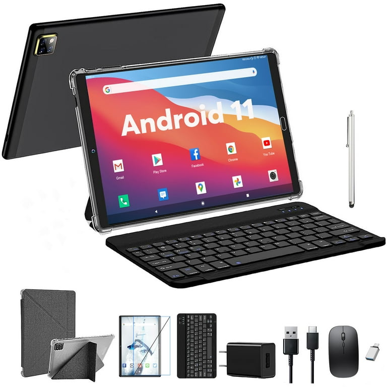 2024 Newest 10.1 Inch Android Tablet With Keyboard - 5G WIFI Tablets  Ultra-Portable- RAM 4GB | ROM 64GB 128GB Expandable -6000mAh | Dual Camera  