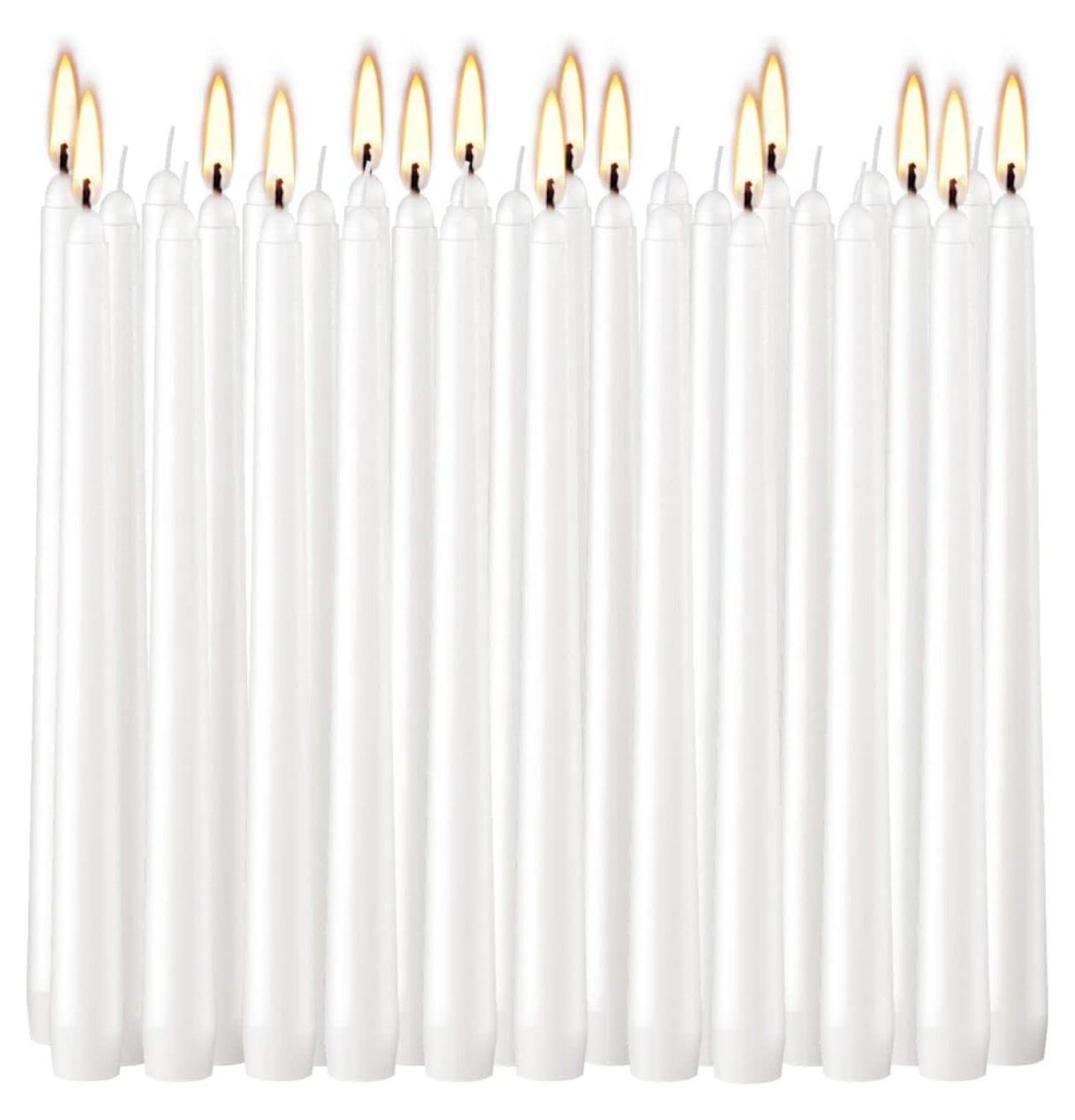10 inch Taper Candle 30 Pack Home Interior Long Burning Dripless and