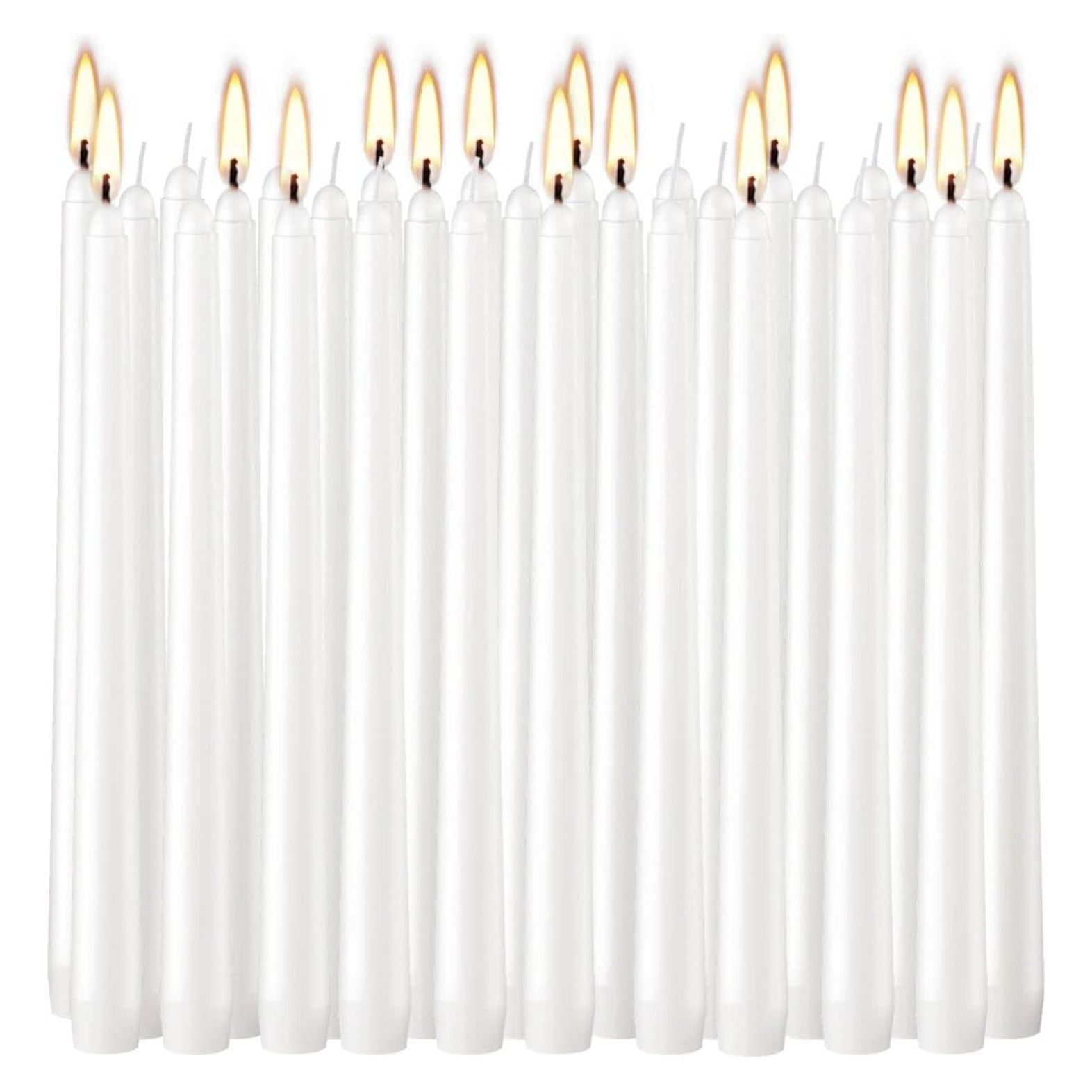 10 inch Taper Candle 30 Pack Home Interior Long Burning Dripless and