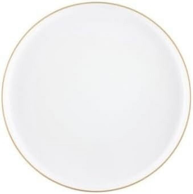 10 inch White Dinner Plates with Gold Rim – Disposable, Elegant ...