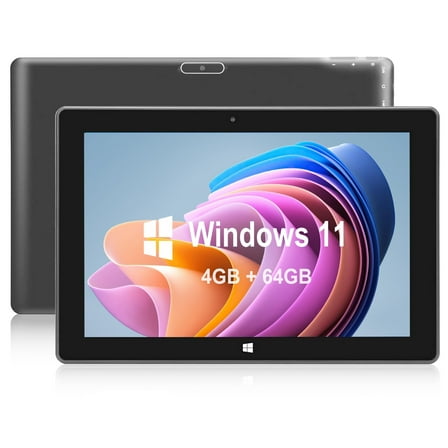 10 inch Windows 11 Tablet PC,4GB RAM, 64GB ROM Storage, 5MP/2MP Cameras, 1280x800 IPS HD Display