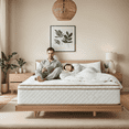 thumbnail image 1 of 10 inch Queen Mattress , Hybrid Queen Mattresses in a Box, Medium Firm with Zoned Support, Memory Foam & Pocket Springs for Motion Isolation & Pressure Relief, CertiPUR-US Certified, 1 of 7