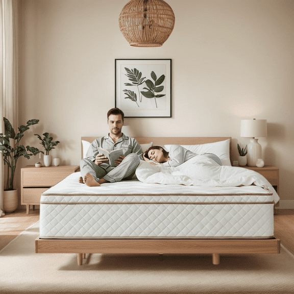 10 inch Queen Mattress , Hybrid Queen Mattresses in a Box, Medium Firm with Zoned Support, Memory Foam & Pocket Springs for Motion Isolation & Pressure Relief, CertiPUR-US Certified