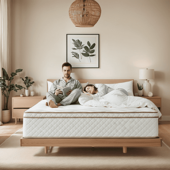 10 inch Queen Mattress , Hybrid Queen Mattresses in a Box, Medium Firm with Zoned Support, Memory Foam & Pocket Springs for Motion Isolation & Pressure Relief, CertiPUR-US Certified