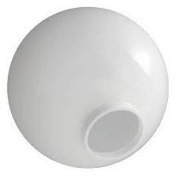 10 inch white acrylic replacement globe with 4 inch neck