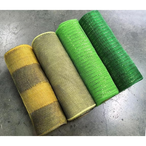 10 inch x 30 feet(10 Yards)-YYCRAFT Metallic Poly Mesh Ribbon for St ...
