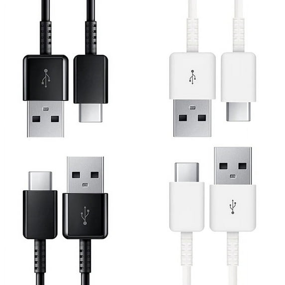 10 inches (2xPack) USB Type-C Cable Compatible with Motorola One 5G/Edge/Edge+/Razr 2020/Z Flip/Z Play/Moto also Fast Quick Charges plus Data Transfer! (WHITE & BLACK)