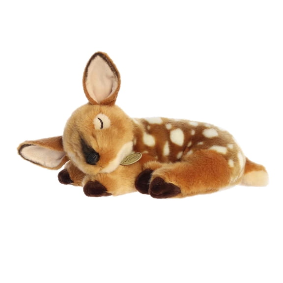 Aurora® Adorable Miyoni® Tots Sleepy Fawn Stuffed Animal - Lifelike Details Make a Cherished Companion - Perfect for Decorating Bedrooms or Classrooms - Brown 10.5 Inches