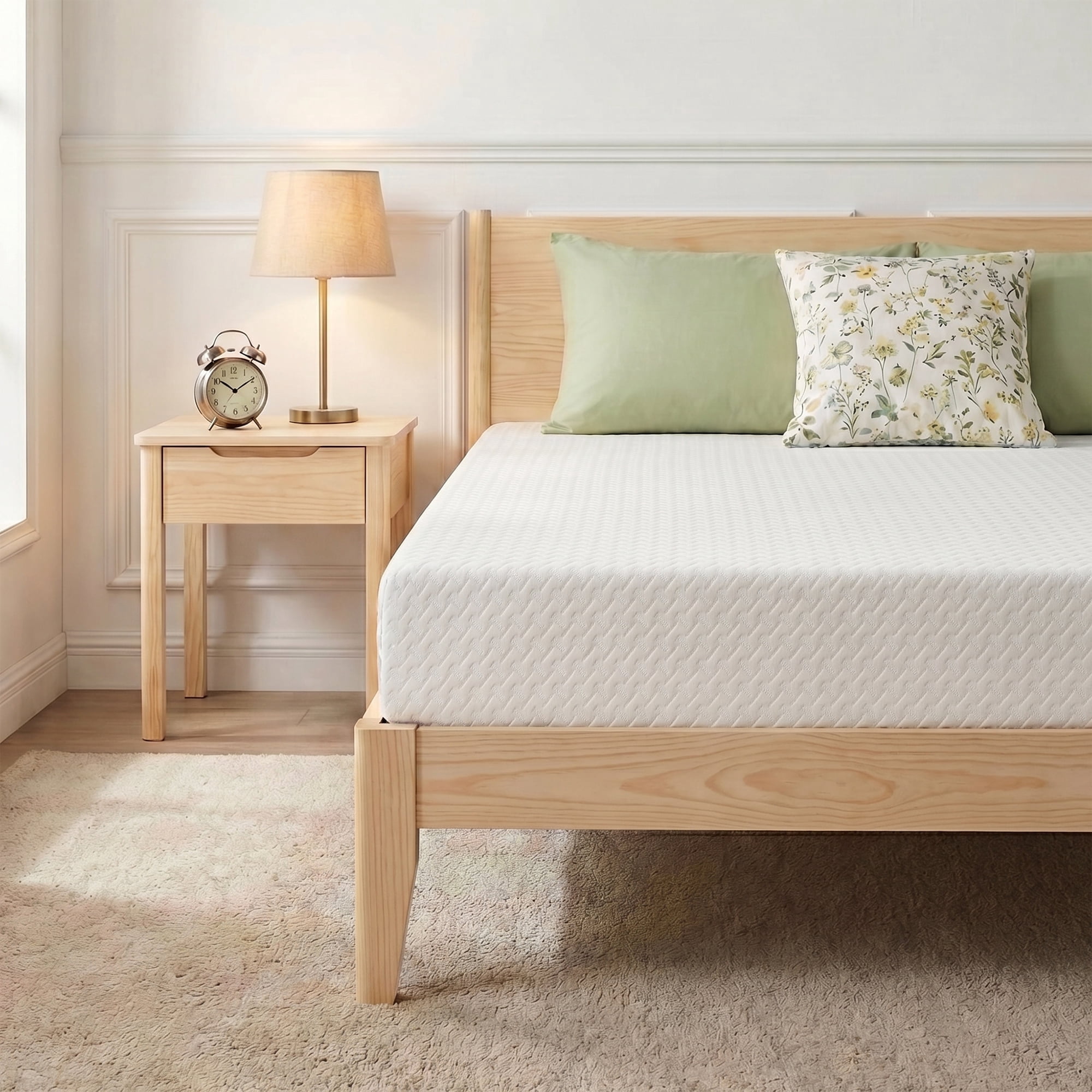 10 inches King Mattress,Memory Foam Mattress Bed in a Box with Cooling Green Tea Gel, Medium Firm Support