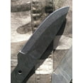 thumbnail image 1 of 10 inches long hand forged Damascus steel blank blade skinning knife with 3 screws space 4.5 inches cutting edge, 1 of 1