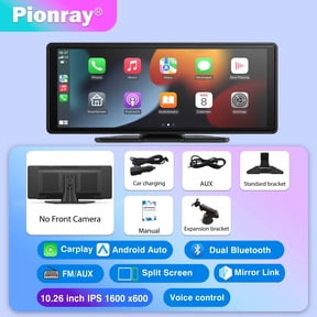 10 inches screen Carplay Screen for Car, 10" Portable Wireless Carplay&Android Auto, ar Stereo Audio Receivers for Car GPS Navigation Mirror Link