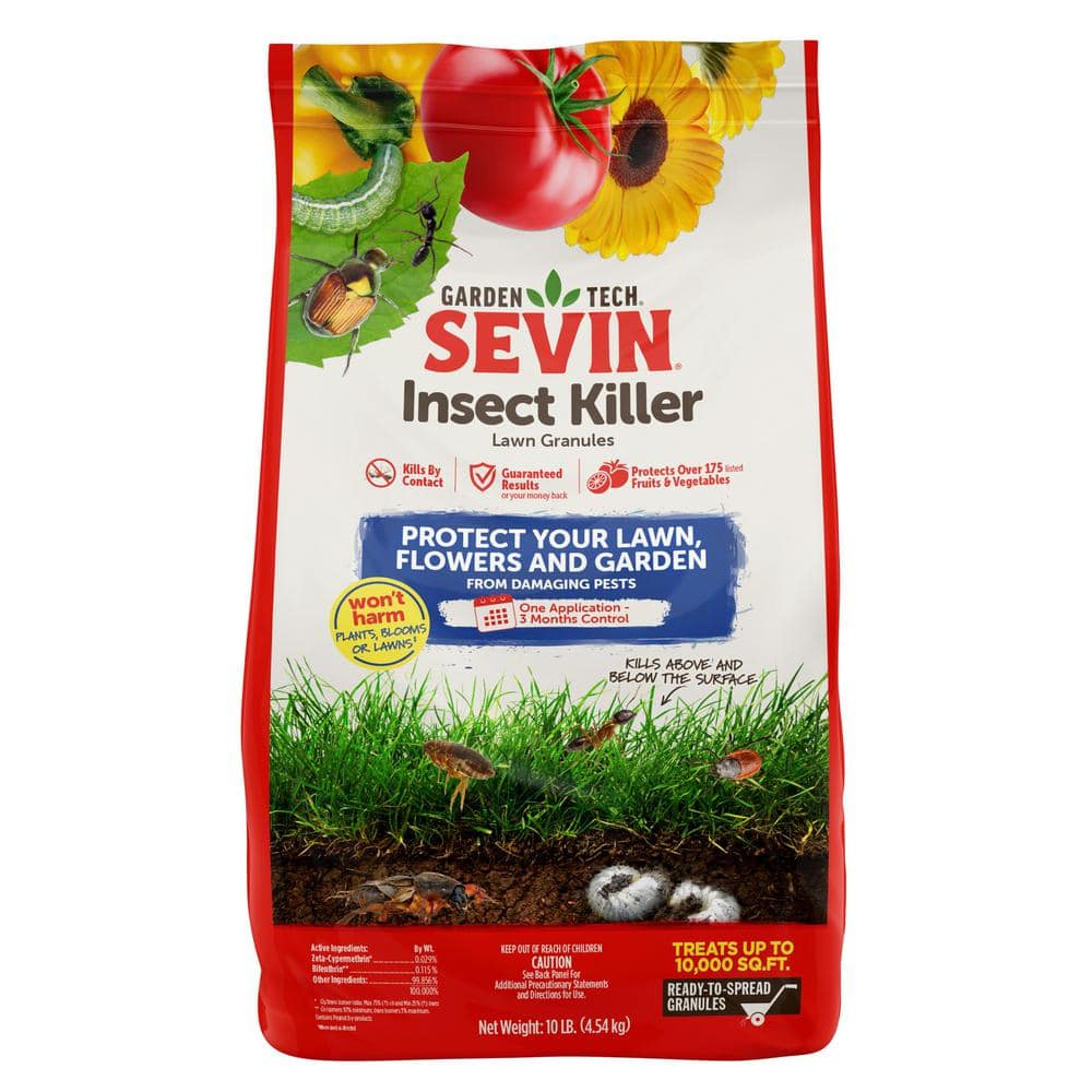 10 lb. 10,000 sq. ft. Outdoor Lawn and Garden Insect Killer Granules 3 ...