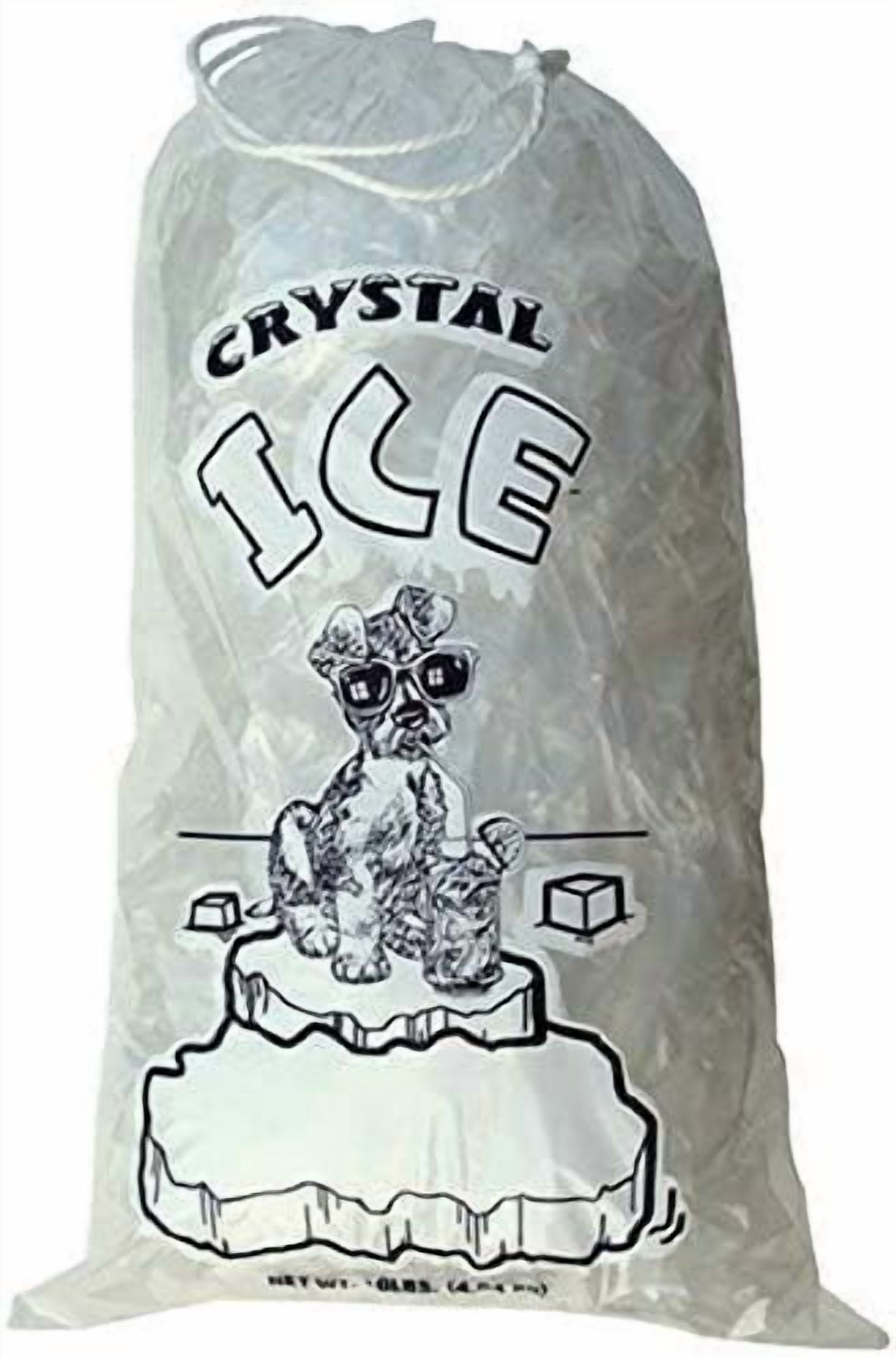 10 lb Ice Bags with Drawstring 11 in x 19 in x 1.4 mil Pack of 500 Heavy Duty  Grade