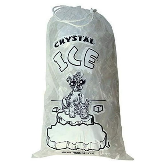 10 lb Ice Bags with Drawstring 11 in x 19 in x 1.4 mil Pack of 500 Heavy Duty Grade