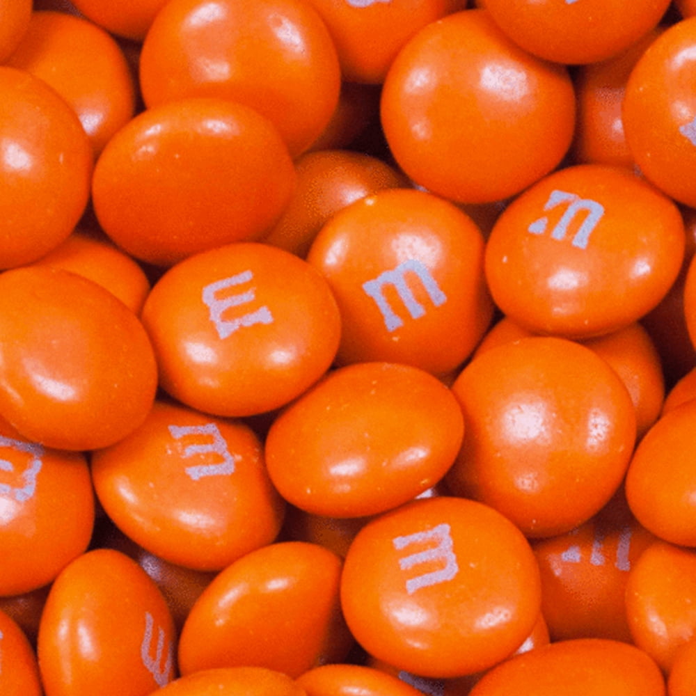 375Pcs Orange Coated Bulk M&M's Milk Chocolate Candy (12oz Bag