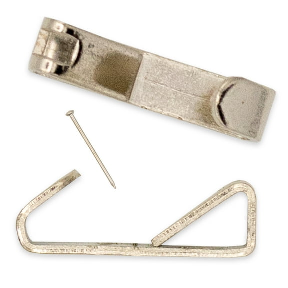 10 lb Picture Hangers, Supports up to 10 Pounds, Set of 100 (100 Hangers & 100 Nails)