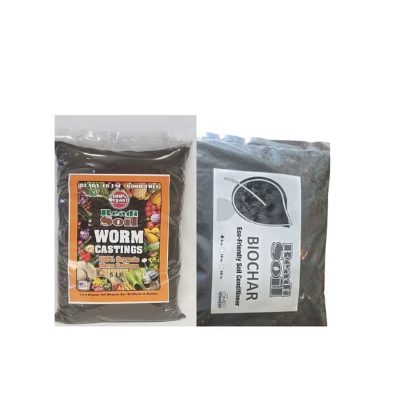 10 lb. Readi Soil Worm Castings and 10 lb. Biochar