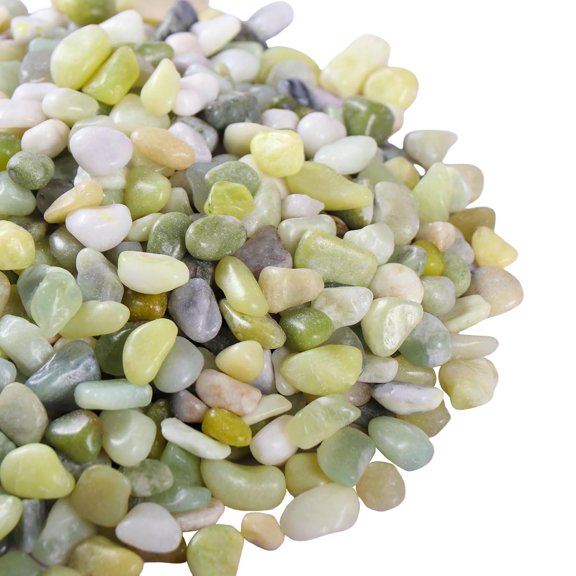 10 lb Small Pebbles for Indoor Plants, 3/8 Inch Decorative Rocks for Lucky Bamboo Plants Pot, Succulent, Vase, Cactus, Landscaping, Polished Jade Rocks for Plants Indoor, Green