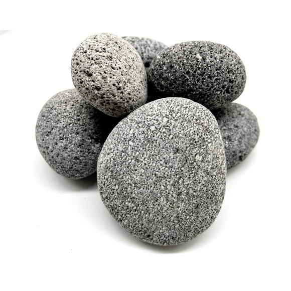 10 lbs Large Rounded 2-4in Lava Rock Stone For Fire Pit by Element Fire Glass Smooth Lava Stone