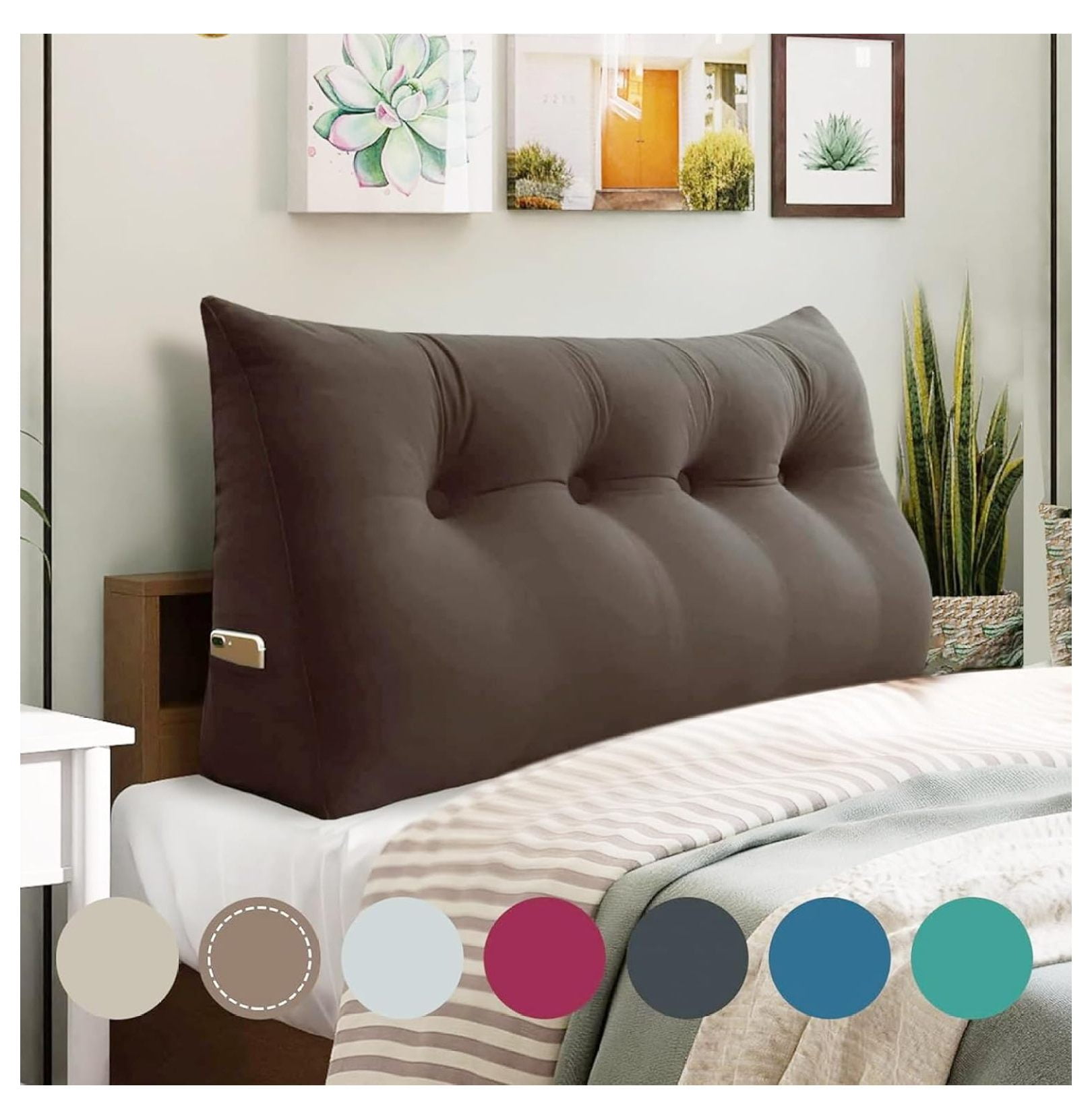 Body Positioner 10 lbs Thickened Wedge Pillow Headboard Body Positioner Bed Wedge ...