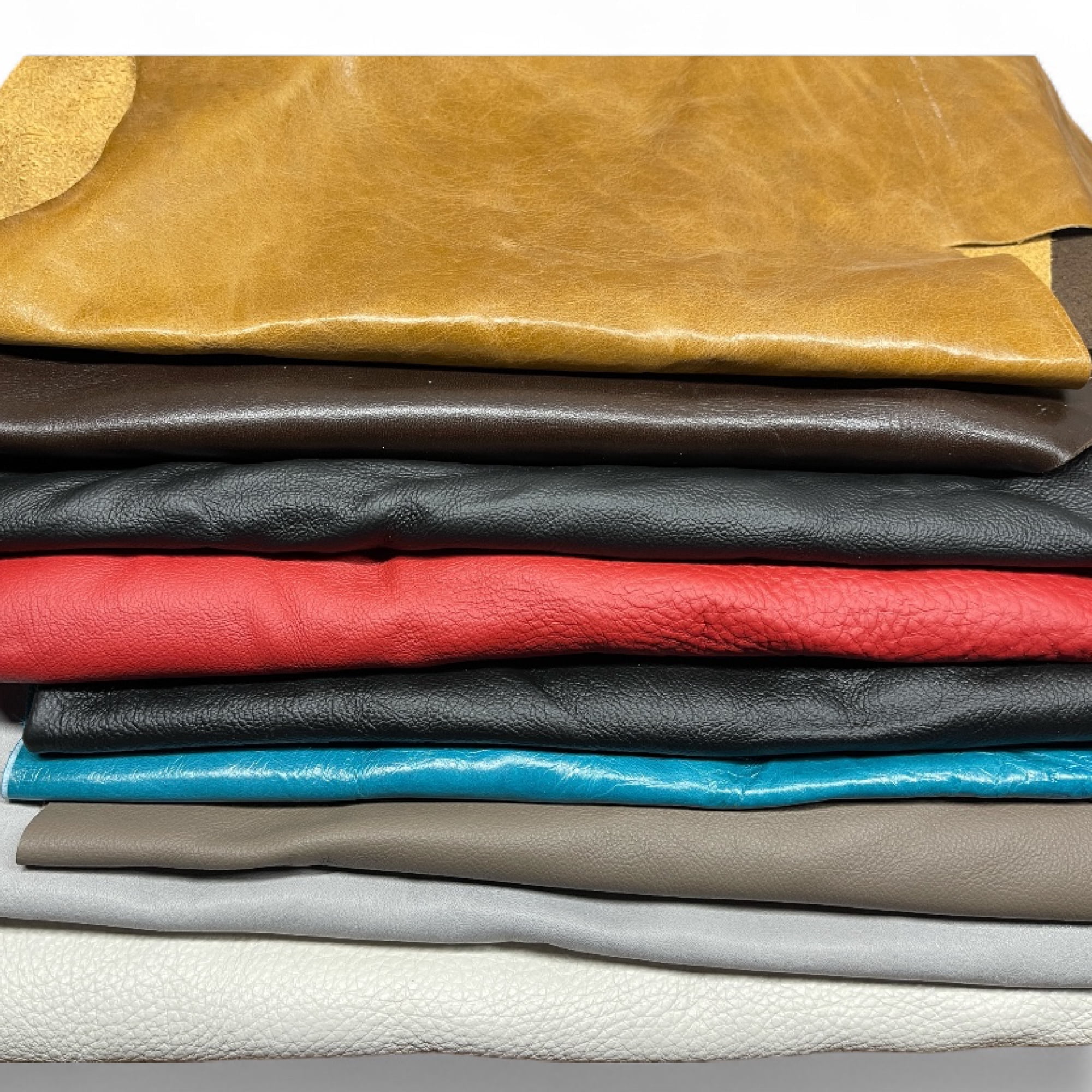 10 lbs. Genuine Upholstery Leather Remnants – Assorted Colors & Sizes – Ideal for Crafts, Repairs & DIY Projects