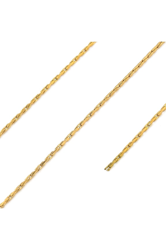 10 m 304 Stainless Steel Chains Soldered Real 18K Gold Plated 0.5mm