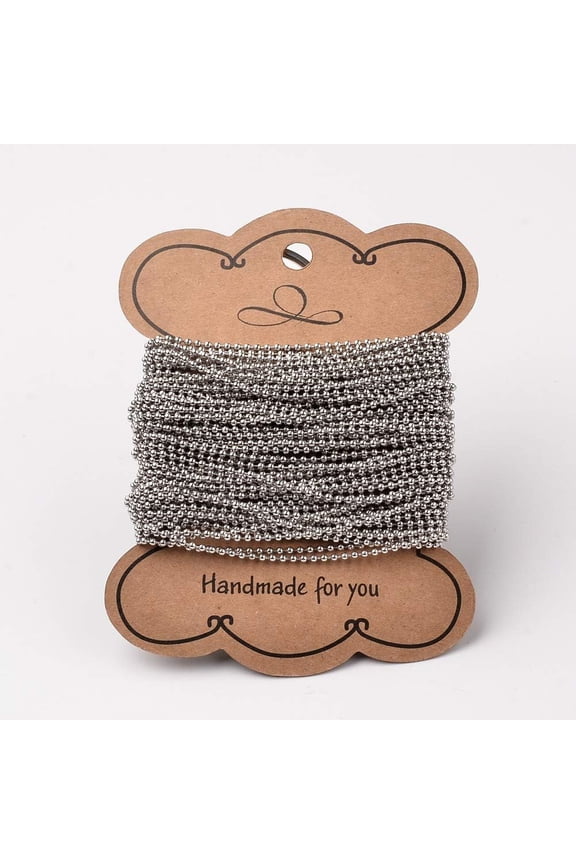 10 m Tarnish Resistant 304 Stainless Steel Ball Chains 1.5mm