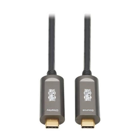 10 m USB-C 4K 60Hz HDR 4-4-4 Male-Male Fiber Active Optical Cable, Black