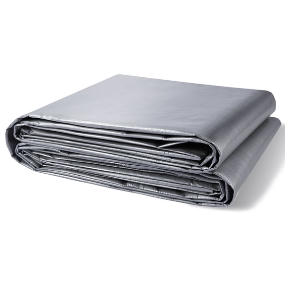 10 mil polyurethane tarp 20x30 feet tear-resistant UV-resistant temperature-resistant outdoor reinforced eye protection, silver/brown two-color optional