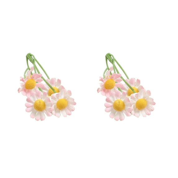 10 mini artificial daisies, small marguerites, artificial spring flowers, decorative imitation flowers and stems, home decoration varieties
