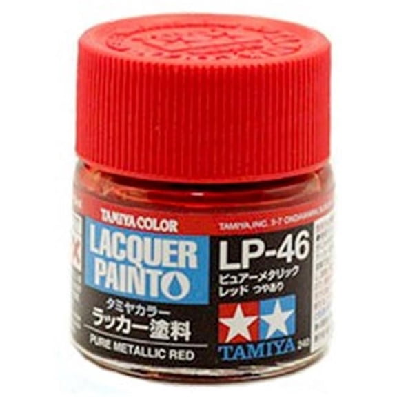 10 ml Lacquer Paint LP-46 Pure Metallic Bottle - Red