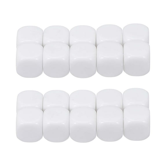 10 mm Acrylic Dice Blank, 100 Pcs Standard Game Dice Rounded Corner for Board Games