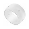thumbnail image 1 of 10 mm Half Round Wedding Band with Diamond 14K White Gold, 0.10 CT - Size 9, 1 of 1