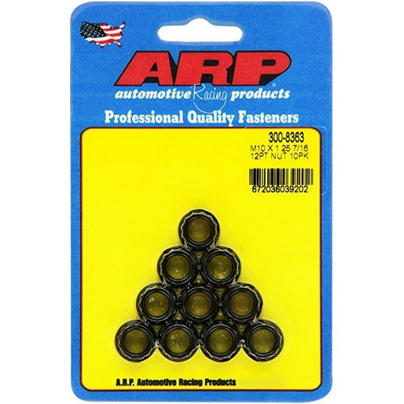 10 mm x 1.25 in. 12 Point Nuts for Black