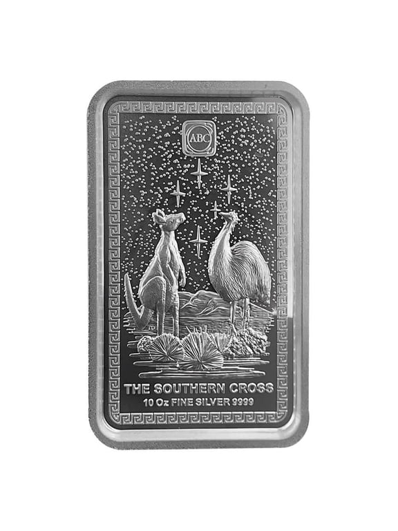 10 oz ABC Refinery The Southern Cross Silver Bar High Relief .9999 Fine