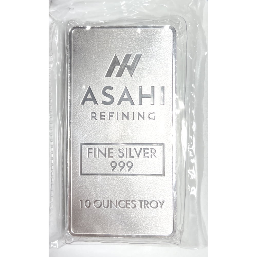 ASAHI INDUSTRY 10 oz Asahi Silver Bar .999 Fine Silver - Sealed
