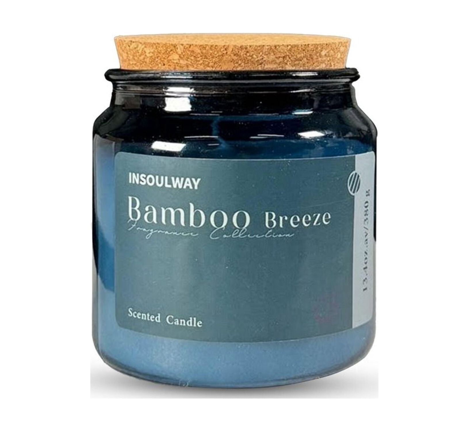 Aria Home Bamboo Breeze Scented Candle Jar – Blue Candle, Home Decor, Holiday Gift, 10oz