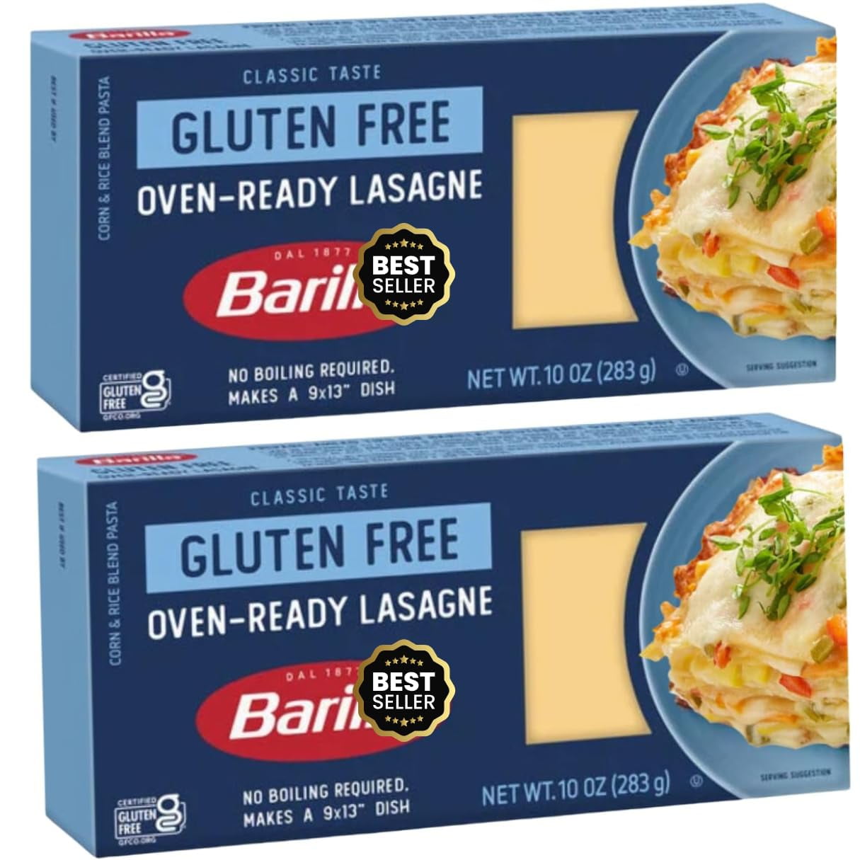 10 oz, Barila Gluten Free Oven-Ready Lasagne Pasta,. Pack of 2ZAZK-1156