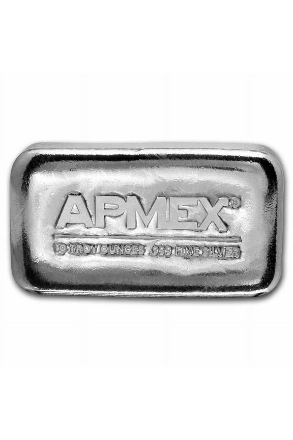 10 oz Cast-Poured Silver Bar - APMEX