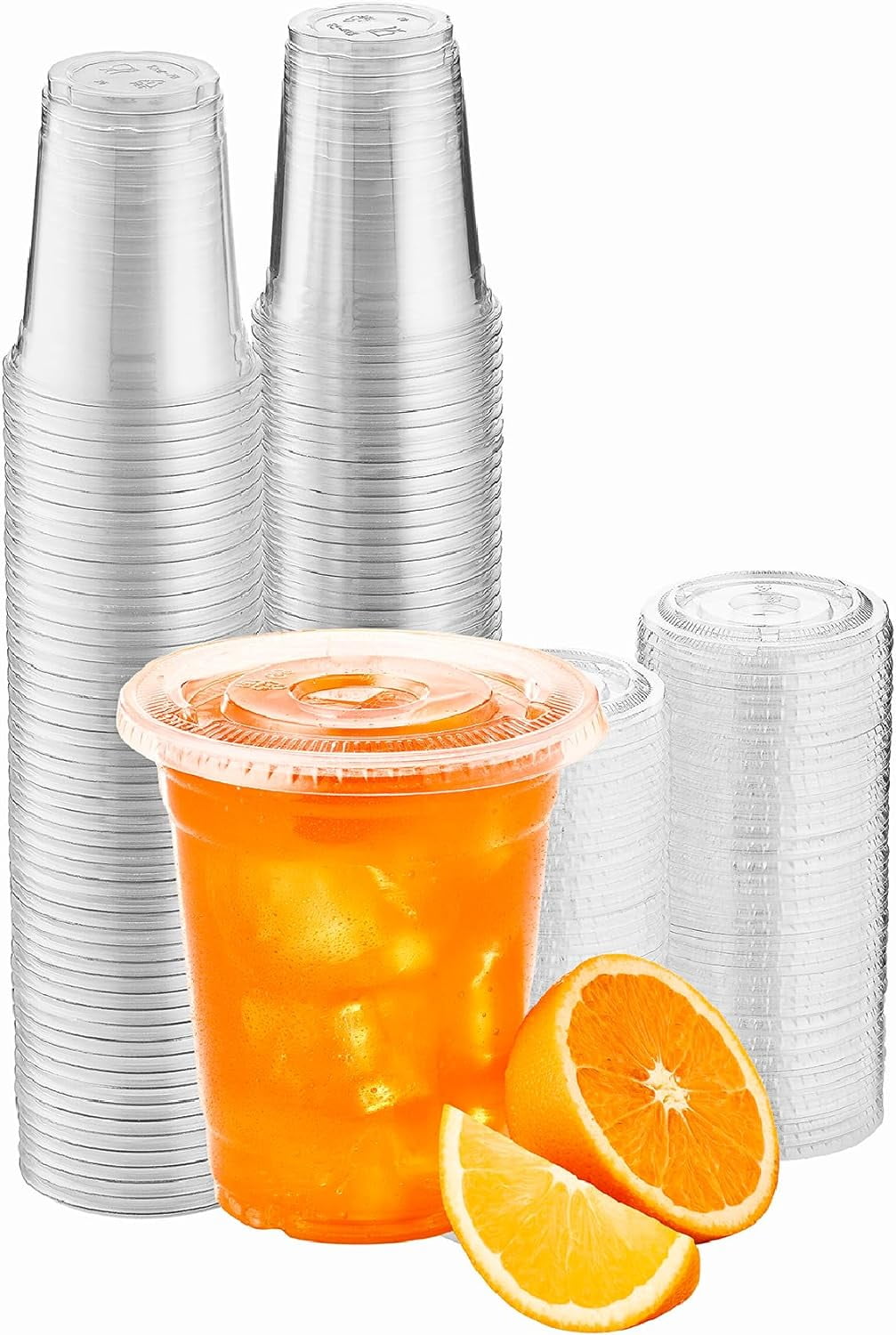 10 oz. Clear Cups With Lids Perfect for Parties & Birthdays Durable