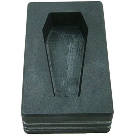 10 oz Coffin Shape Gold High Density Graphite Mold 5oz Silver Bar-USA Made.$$Art & Craft