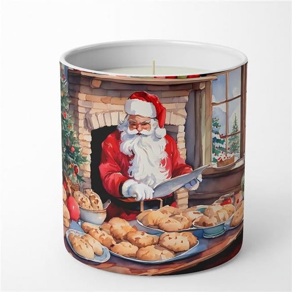 10 oz Cookies with Santa Claus Decorative 100 Percent Soy Candle