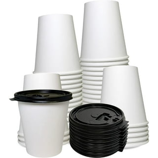 100 Pack] 8oz White Paper Coffee Cups - Disposable Paper Cups - Hot Drink,  Tea, Coffee, Cappuccino, Hot Chocolate, Chai, Chai Latte, Hot Cup, Office,  Restaurants, Breakrooms by EcoQuality 