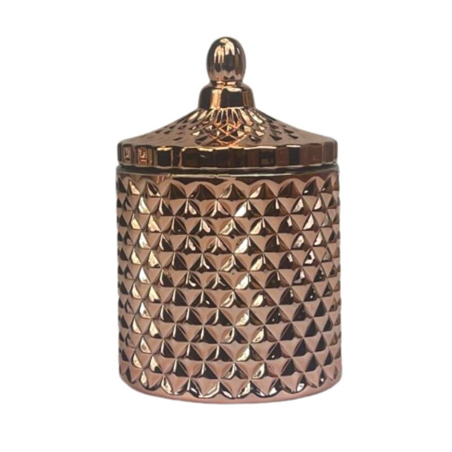 10 oz. France Metallic Rose Gold Empty Candle Making Jar Candle Vessels For DIY Candle-Making Projects (Box of 24) FREE SHIPPING