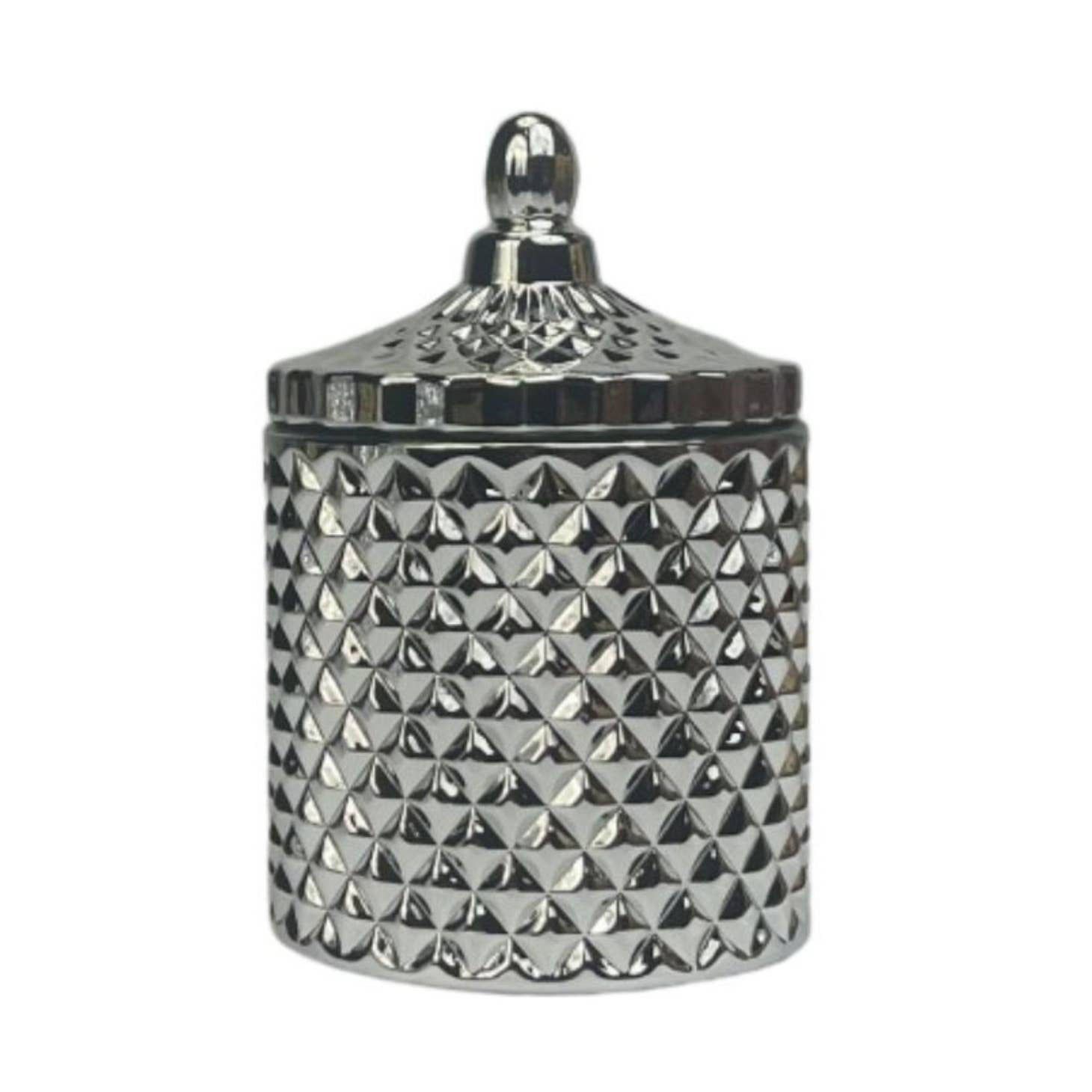 10 oz. France Metallic Silver Empty Candle Making Jar Candle Vessels For DIY Candle-Making Projects (Box of 24) FREE SHIPPING